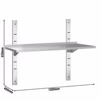 رفوف جدارية PREMIUM - 1200x400mm - مع 1 رف