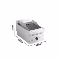 Grelhador elétrico de água - 400mm | 3,75kW - De bancada - 700mm Prof. - Grelha ajustável em altura
