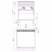 Elektriskā grilvirsma - 11,4 kW - Gluda - Cepšanas laukums: 795x667 mm
