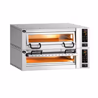 Electric Deck Pizza Oven Power - Twin Deck - Refractory Stone Deck - 4+4 x Ø 34cm (13") - Touchscreen Controls - up to 450°C