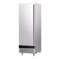 Nerezová chladicí skříň PREMIUM - GN 2/1 - 700 mm - 700 l - až +8 °C - s 1 dveře - Digitální termostat; Samozavírací dveře; Ventilované chlazení; Automatické odmrazování; LED osvětlení