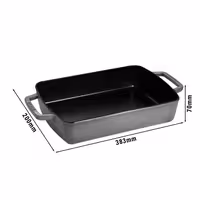 STAUB | Rectangular Cast Iron Baking Dish – 300x200 mm - Graphite Grey - Grill Compatible
