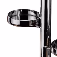(4 adet) Reçellik Standı - 5 raflı - Paslanmaz Çelik - Ø 110mm - Yükseklik:200mm