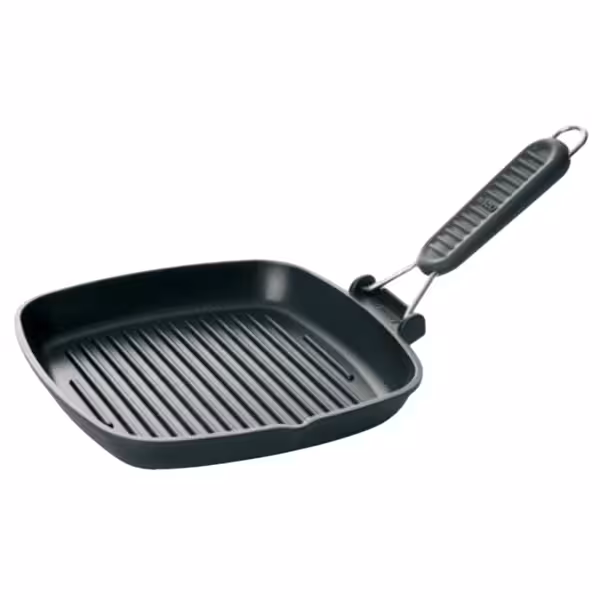 PREMIUM tava za pečenje - 200x200 mm - s preklopivom silikonskom ručkom