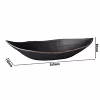 (6 adet) Kase - Melamin - MARONE - 0,9L - 360x190mm - Derinlik:80mm - Siyah/Kahverengi