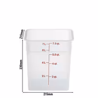(6 komada) CAMBRO | CAMSQUARES® - Posude - 7,6 litara - Prozirne