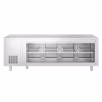 Rashladni pult - 2330x700 mm - 632 l - Ventilirano hlađenje - s 4 vrata - s ostakljenom frontom