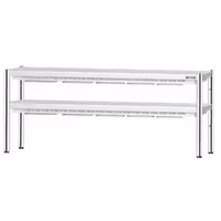 Commercial Heated Gantry with 2 Ceramic Heaters - 2000x370mm - 2kW - 2 Tier - height-adjustable