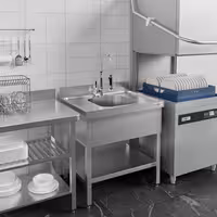 Sudoper ECO - 800x600 mm - s donjom policom - s 1 koritom - korito sredina - inox