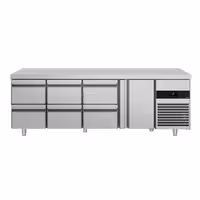 Commercial Counter Fridge PREMIUM - 2330x700mm - with 1 door - 6 drawers - capacity 632 litres