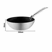 Patelnia wok – aluminium – Ø 260 mm – wysokość: 86 mm