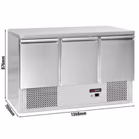 Rashladni pult ECO - 1368x700 mm - 368 l - Statičko hlađenje - s 3 vrata