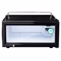 GASTRO-COOL | Hladnjak sa staklenim vratima - 600 mm - 25 l - od 0 °C do +10 °C - s 1 staklena vrata - ventilirano hlađenje, LED rasvjeta, ručno odmrzavanje, zaključavanje vrata, samouzvraćajuća vrata - Crna