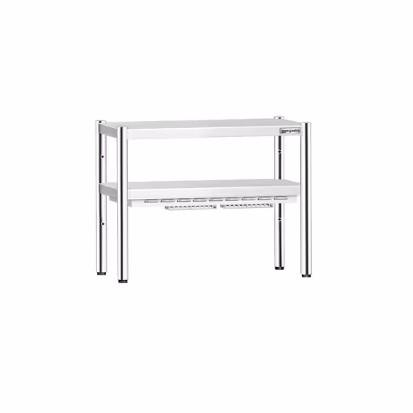 IR‑värmebrygga - med keramiska IR‑element - 800x370 mm - 700 W - 1 uppvärmt plan, 1 hyllplan - höjdjusterbar