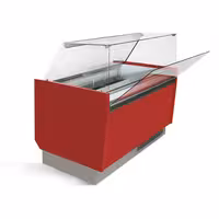 Ice Cream Display Freezer | LIAM - 1560mm - with LED lighting - for 13 x 5 litres Napoli pans - Static cooling - Red