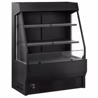 Commercial multideck display fridge - Open front - 1220mm - 300L - with 2 shelves - Black