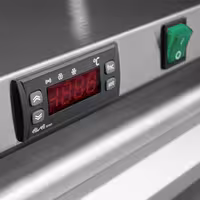 Podkonstrukcijski zamrzivač nehrđajući čelik (inox) PREMIUM - 595 mm - 110 l - od -20 °C do -18 °C - s 1 staklena vrata - ventilirano hlađenje, ručno odmrzavanje