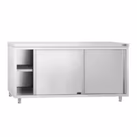خزانة عمل ستانلس ستيل KOPENHAGEN PREMIUM - 1800x600mm - فتحة تمرير