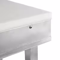 Kloc masarski – stal nierdzewna – 500 x 500 mm – z blatem z polietylenu