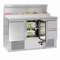 Pripremni rashladni pult ECO - 1368x700 mm - 2 vrata i 2 ladice - za 8x GN 1/6