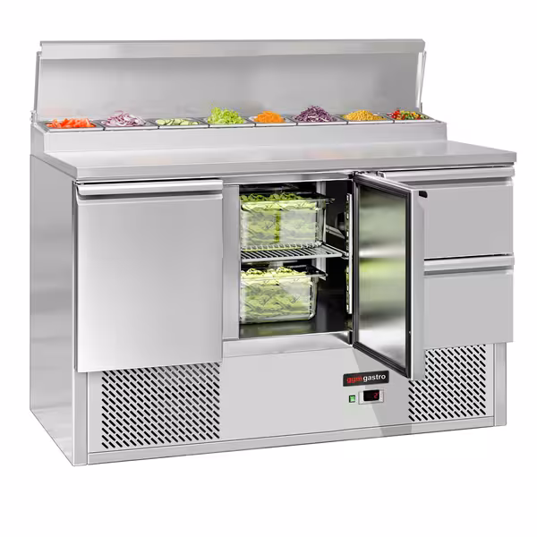 Pripremni rashladni pult ECO - 1368x700 mm - 2 vrata i 2 ladice - za 8x GN 1/6