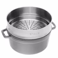 STAUB | Cocotte with Steamer Insert – Ø 260 mm – Graphite Grey