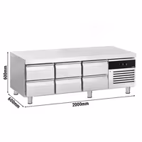 Hladna bazna jedinica – 2000 mm – 234 litre – 6 ladica za GN 1/2 + GN 1/3
