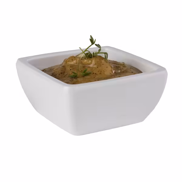 (6 adet) Ramekin (Sos Kasesi) - FRIENDLY - PET - 50ml - köşeli - 65x65mm - Beyaz