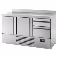 Rashladni pult PREMIUM PLUS - 1460x700 mm - 355 l - Ventilirano hlađenje - s 2 vrata - s 2 ladica - Podignuti rub