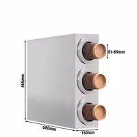 Cup Dispenser - Stainless Steel - with 3 dispensers
