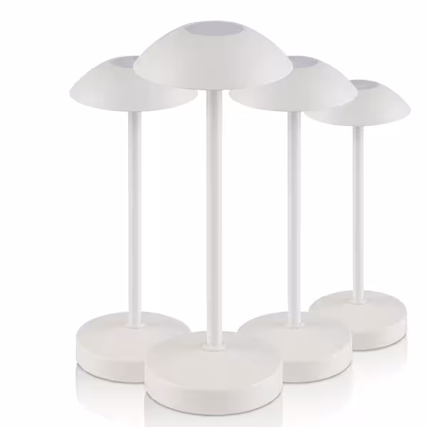 (4 adet) Şarj Edilebilir Masa Lambası - ALVA MICRO - 3 kademeli kısılabilir - Ø80x205mm - Whisper White