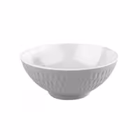 (6 adet) Kase - ASIA PLUS - Melamin - 0,35L - köşeli - 130x130mm - Derinlik:55mm - Beyaz/Gri