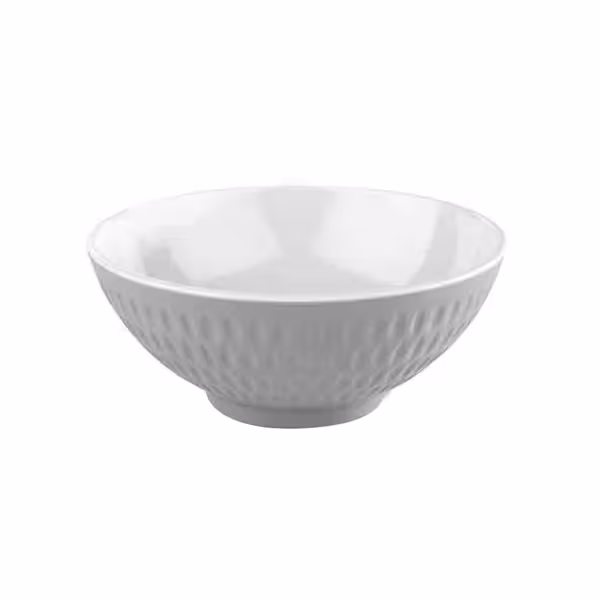 (6 adet) Kase - ASIA PLUS - Melamin - 0,35L - köşeli - 130x130mm - Derinlik:55mm - Beyaz/Gri