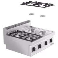 Plinski štednjak - Linija 700 - 800x700x430 mm - 23 kW - 4 plamenika - nadpultni
