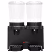 Dystrybutor soków i ajranu – 2x 10 L – 500 W – od +3 do +10 °C – czarny