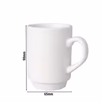 (6 adet) BUDGETLINE - Kahve Fincanı Mammoet - 190ml - Beyaz