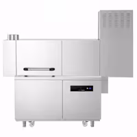 Trakašni perilica posuđa – digitalna – 47 kW – s sušilicom – uključujući ulazni stol s lijeve strane i izlazni stol s desne strane