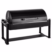 — grijana posuda GN 1/1 - s roll-top poklopcem - crna (chafing dish)