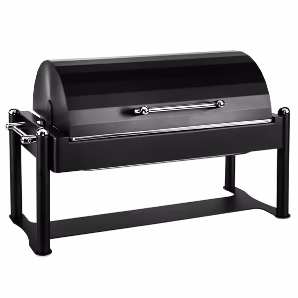 Električna grijana posuda GN 1/1 - s roll-top poklopcem - crna (chafing dish)