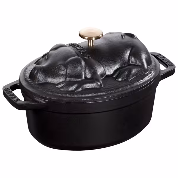STAUB | LA COCOTTE - Cocotte - Fläsklock - oval - 170mm - Gjutjärn - Svart