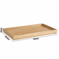 Ahşap Sunum Kutusu - VALO - Kahverengi - 530x325x45mm - GN 1/1 ile uyumlu
