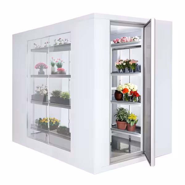 Külmkamber (0…+8 °C) - 1500x2100 mm - 4,8 m³ - 3 klaasseinaga