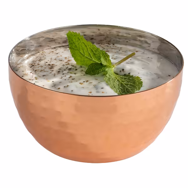 (6 adet) Kase - MUMBAI - Paslanmaz Çelik - 200ml - yuvarlak - Ø90mm - Derinlik:50mm - Bakır