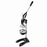Heavy Duty Lever Citrus Press - Ergonomic Handle(s) - Black - Stainless Steel - Aluminium