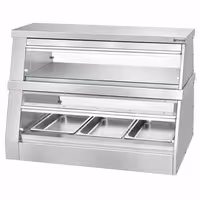 Grijani izložbeni ormar – 1200 mm – 3,5 kW – za 3 GN 1/1 – 2 police – pojedinačno upravljane
