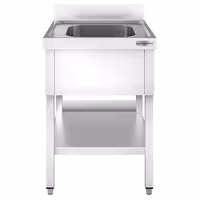 Sudoper PREMIUM - 600x600 mm - s donjom policom - s 1 koritom - korito sredina