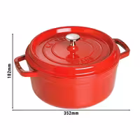 STAUB | LA COCOTTE - Cocotte - Ø 280 mm - Lijevano željezo - Crvena boja trešnje