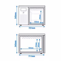 Commercial Countertop Blast Chiller/Freezer - 3x GN 1/1 or EN 600x400mm - with Touchscreen Controller - 68L