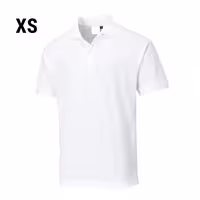 Men’s Cotton Polo Shirt - White - Size: XS