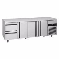 Commercial Counter Fridge PREMIUM - 2330x700mm - with 3 doors - 2 drawers - capacity 632 litres